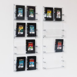 Esiteteline, 4-lokeroinen, seinät. l480xs55xk1230 mm