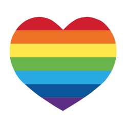 SELKÄETIKETTI RAINBOW HEART(RAINBOW HEART) ARKKI, 224 ETIKETTIÄ