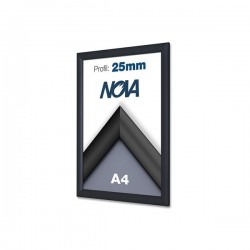 Snap kehys, musta, A4