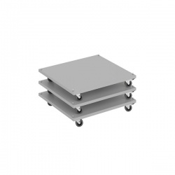 Pyöräjalusta Mariaan, vaaleanharmaa, 3 kpl setti